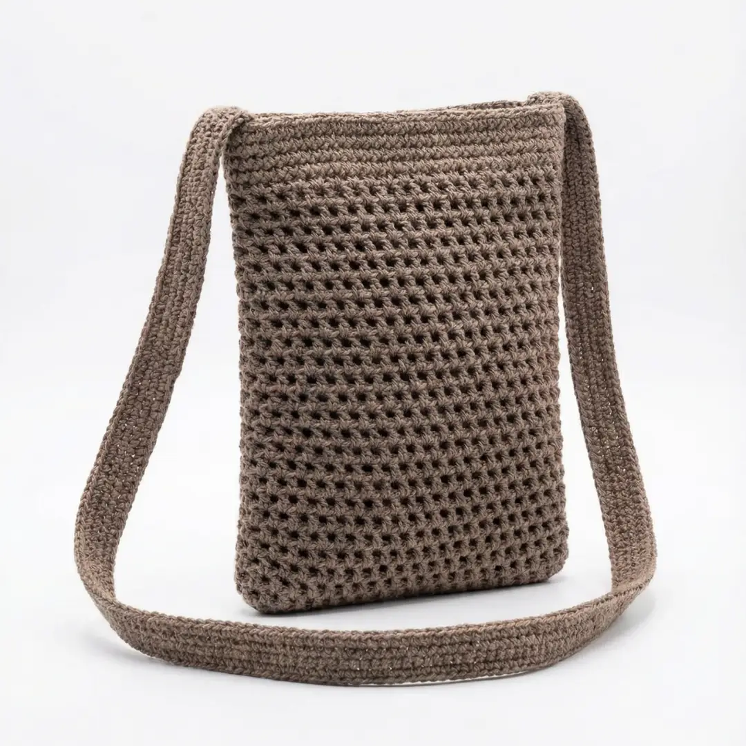 Bolsa Artesanal em Trama Premium - Trama Lisboa Marrom