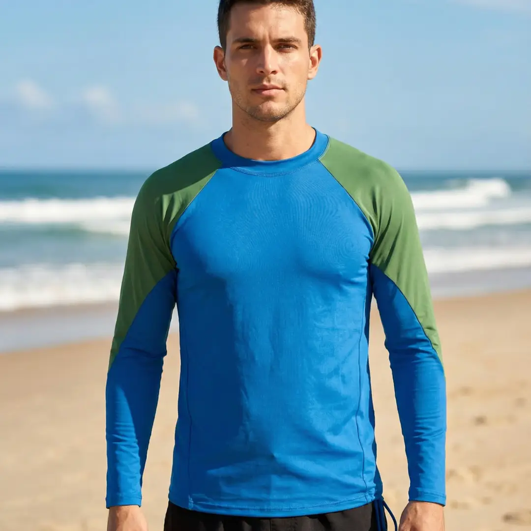 Camisa U.V - Azul / Verde