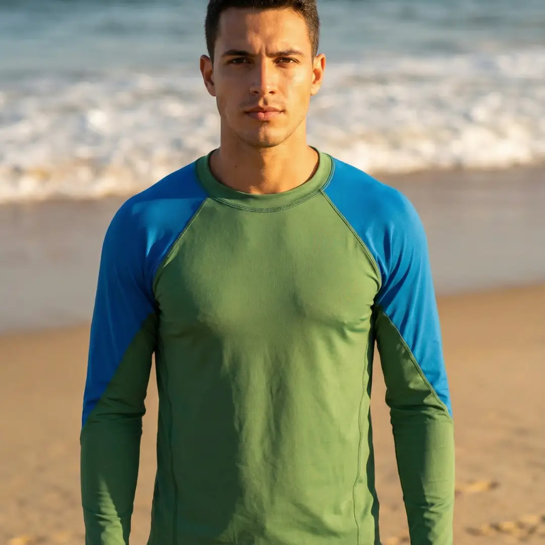 Camisa U.V - Verde / Azul
