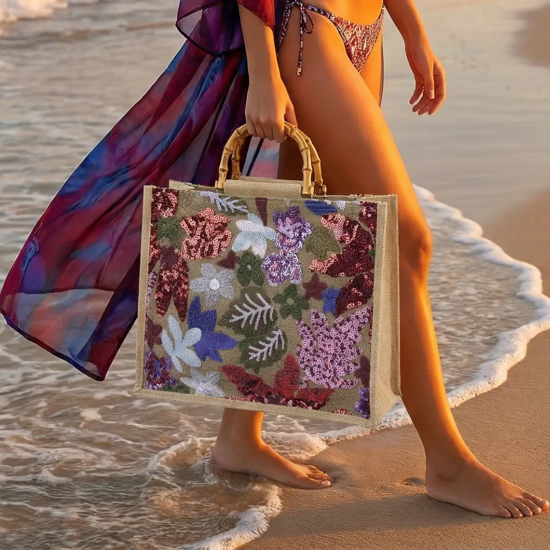 Bolsa de Praia Aura Tropical Jardim de Luar