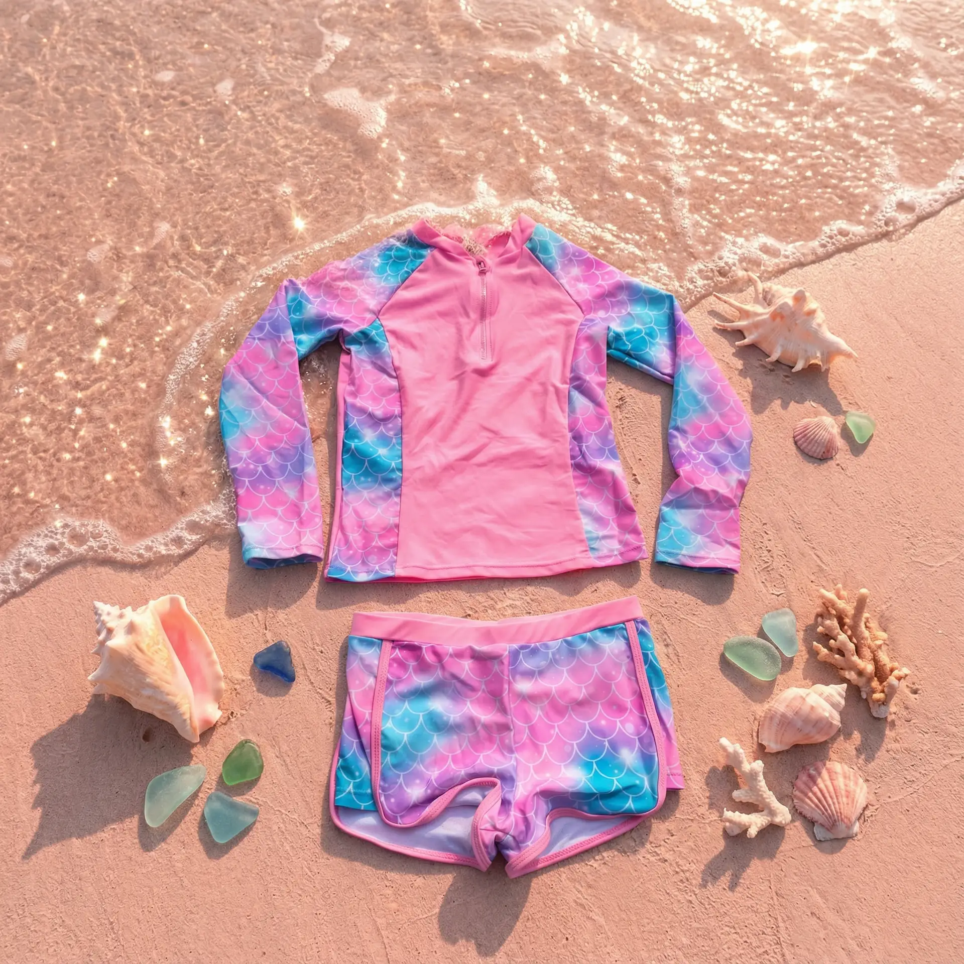 Conjunto Térmico Infantil Feminino - Sereia Rosa