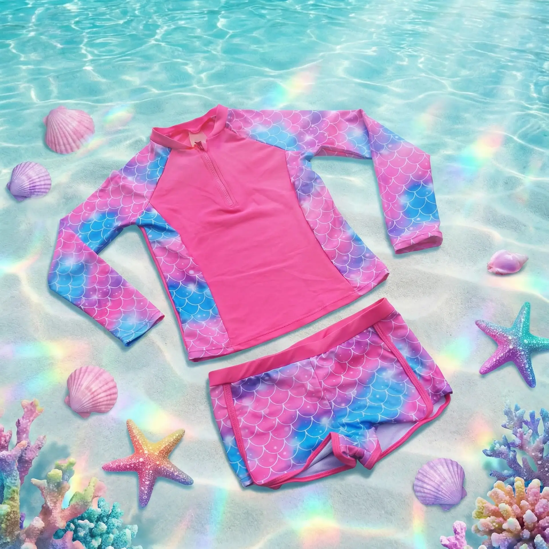 Conjunto Térmico Infantil Feminino - Sereia Pink