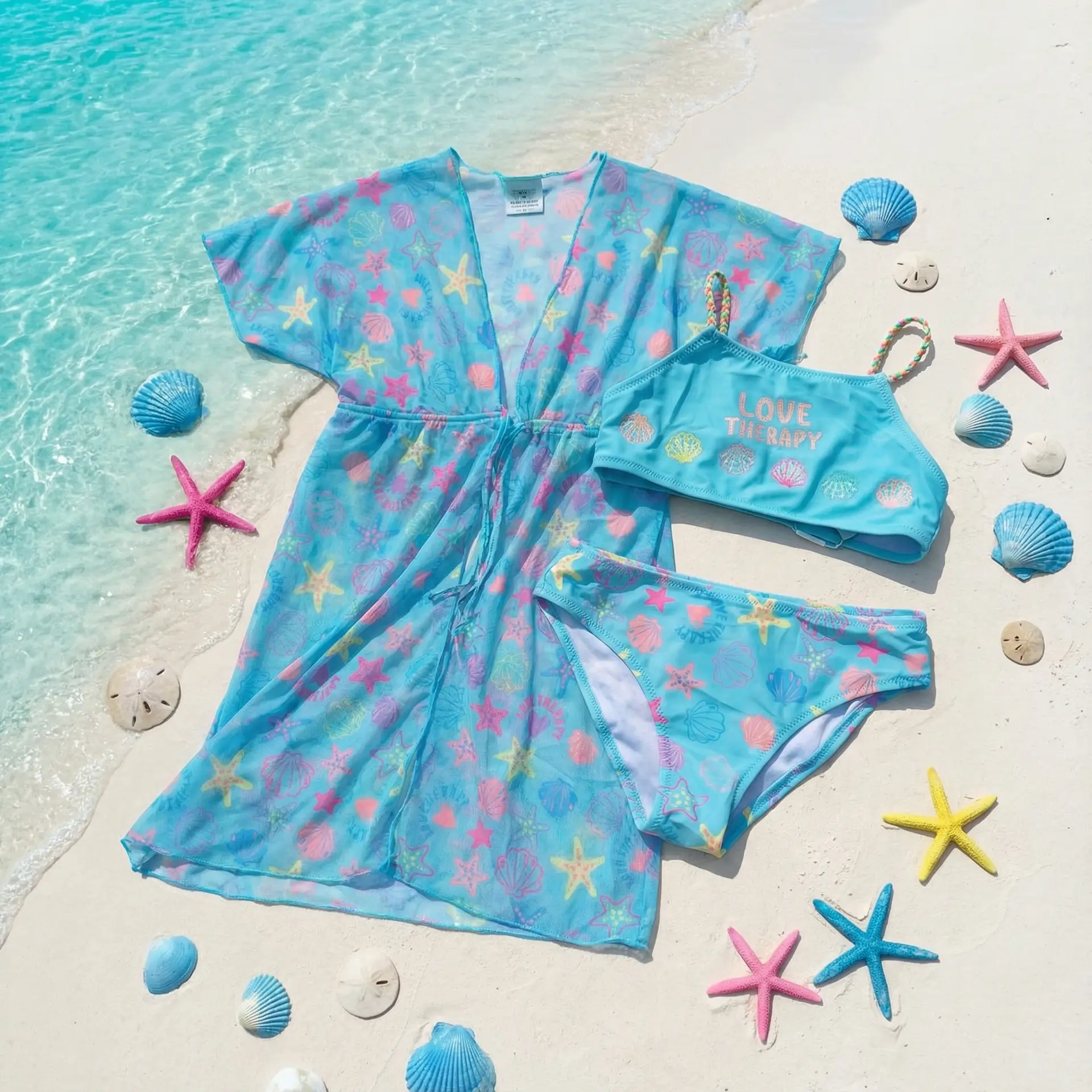 Conjunto Infantil Feminino - Princesa Azul Claro