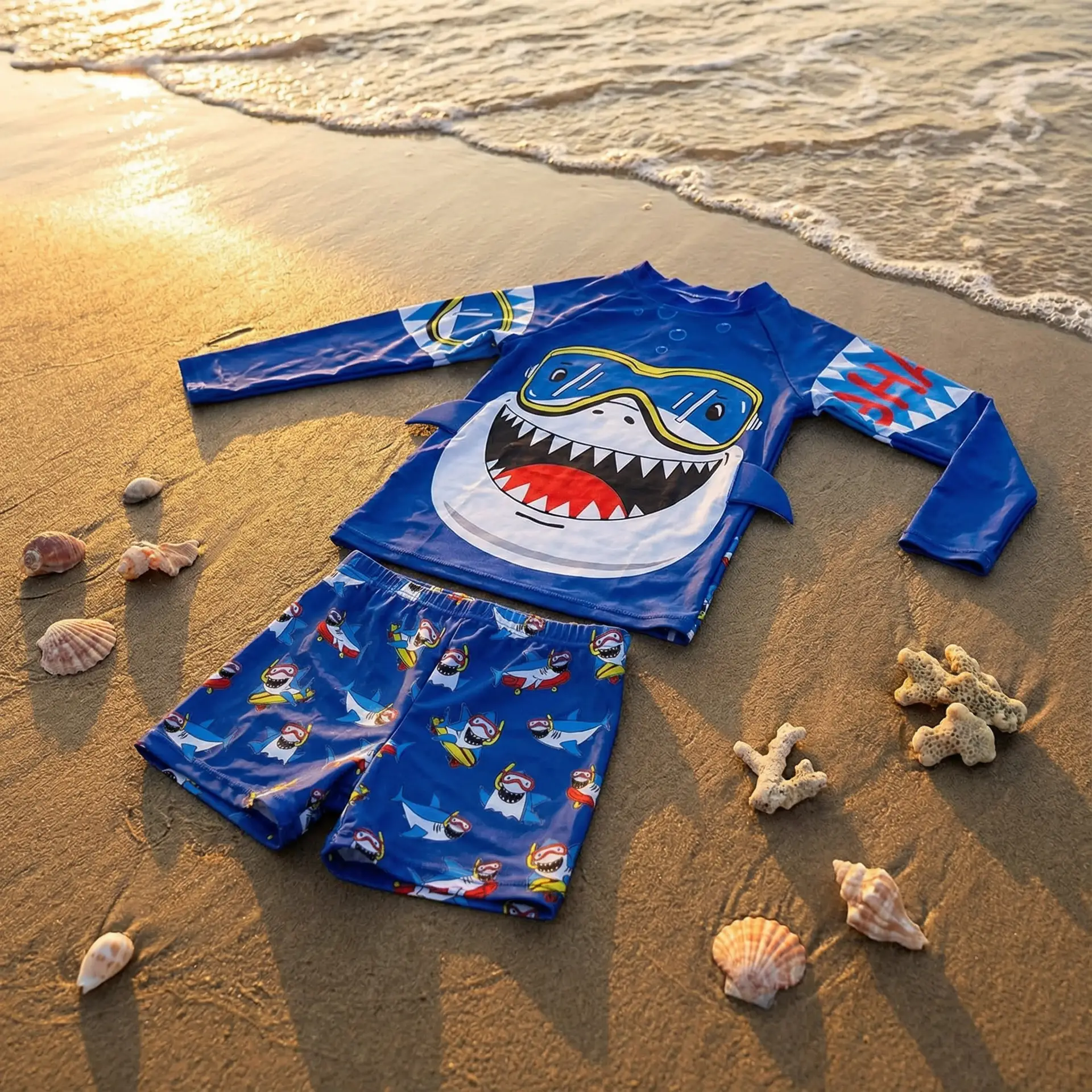 Conjunto Térmico Infantil - Baby Shark Azul