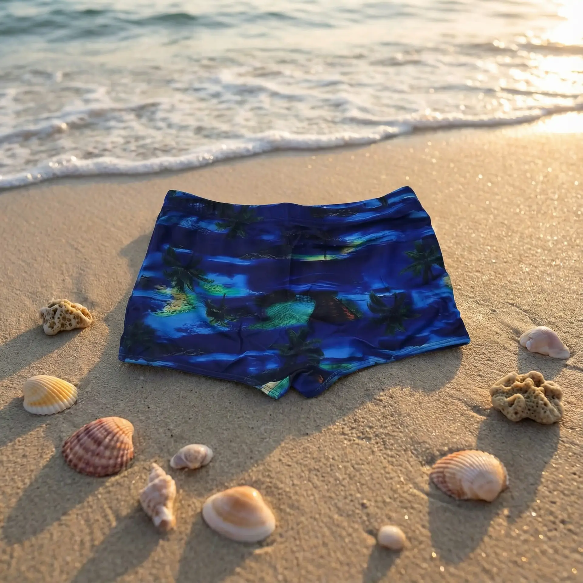 Sunga Infantil - Noite Tropical Azul-Marinho